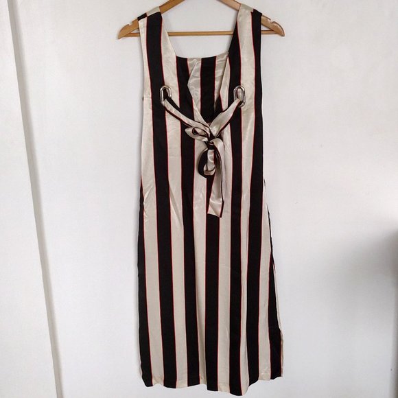 Marks & Spencer -Autograph knee length vertical stripe unique semi formal dress